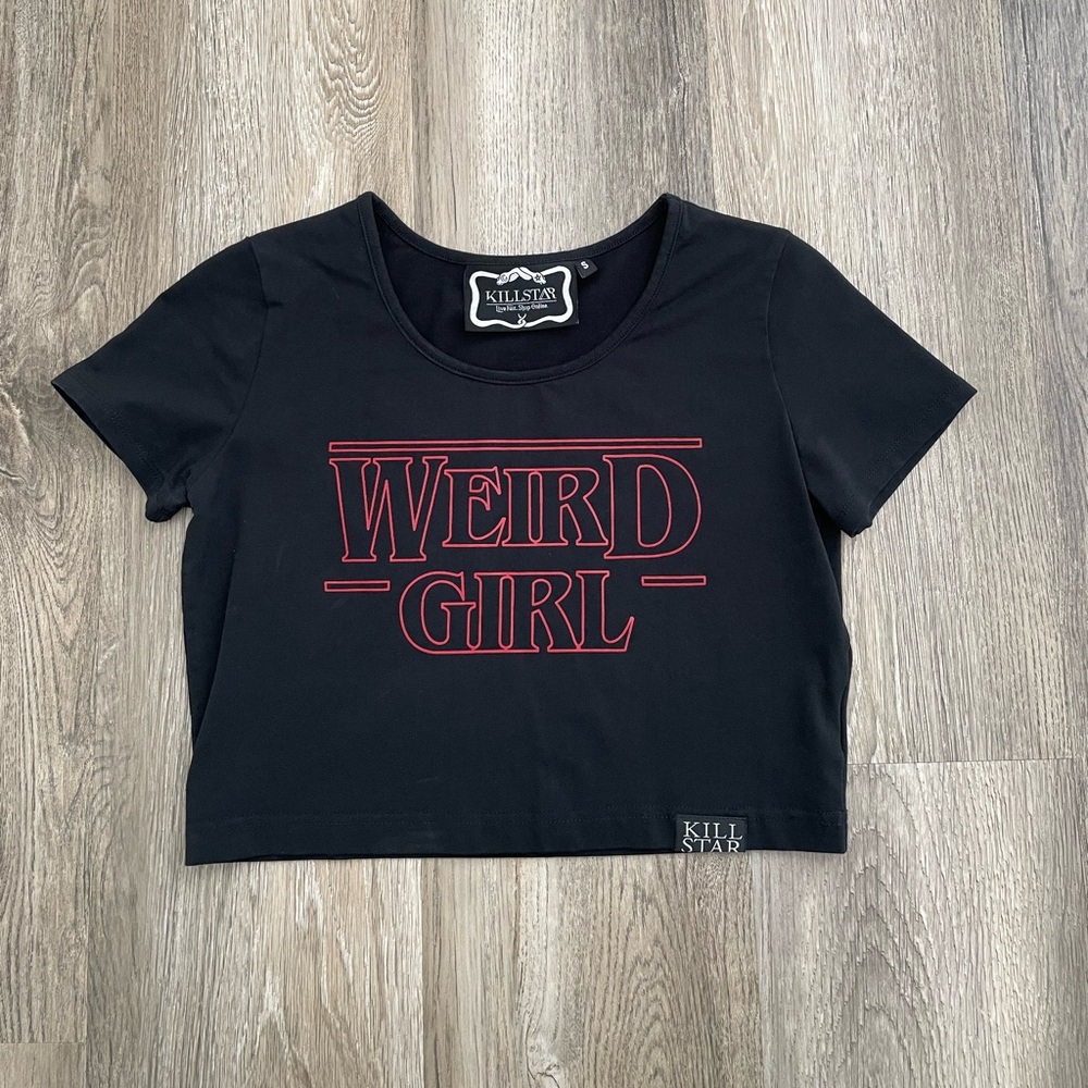 Killstar “Weird Girl” Cropped Top – Black – Size Small